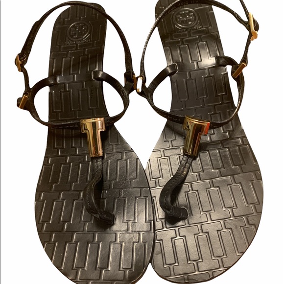 Tory Burch Shoes - ⭐️⭐️Tory Burch Pauline Leather T Strap Wedge Sz 10⭐️⭐️